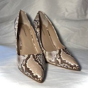 Neiman Marcus Snake Print Heels